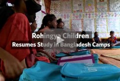 Rohingya Children Resume Study in Bangladesh Camps